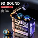 Écouteurs Bluetooth M25 futuristes – Boîtier de charge LED gaming