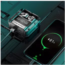 Écouteurs Bluetooth M25 futuristes – Boîtier de charge LED gaming